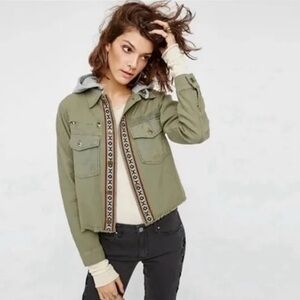 Free People Women’s Jacket Weekend Wanderer Tribal Utility Army Green Size M